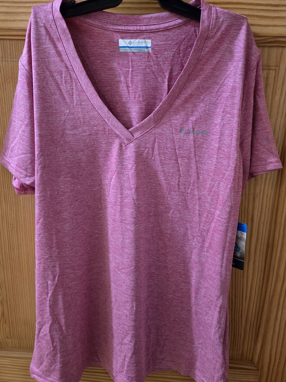 Columbia Pink V-Neck Performance Shirt